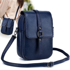 Borsa a tracolla in vera pelle borsetta borsetta tracolla organizer tasche smartphone - Foto 1 di 23