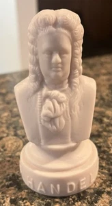 De colección Media Estatuilla Busto Escultura Compositor Handel 1685 - 1759 - Imagen 1 de 5