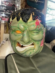 Vtg Matrix Industries Halloween Frankenstein Foam Lighted Head Mold - Picture 1 of 6