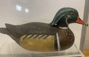 Vintage Zavori Duck Mallard Wood Mold 11" Hand Painted Ceramic 1990 - Picture 1 of 8
