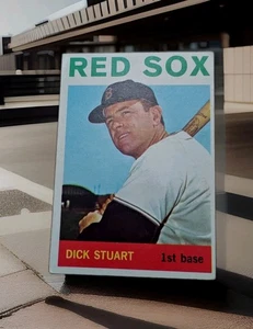 1964 Topps Baseball Card Boston Red Sox Dick Stuart #410 Vtg No Creases VG - Picture 1 of 2
