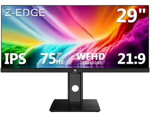 29 Inch IPS Monitor WFHD 2560x1080, 21:9 Ultrawide 75Hz LED Monitor Home Office - Picture 1 of 7