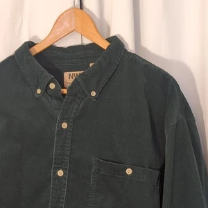 Camisa de pana Northwest Territory Naturals para hombre 2X grande verde con botones nueva con etiquetas - Imagen 1 de 5