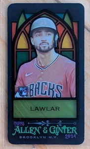 2024 Topps Allen and Ginter Jordan Lawler RC vetro colorato mini #397 raro - Foto 1 di 2