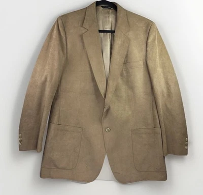 Chaqueta Blazer Vintage Taupe SAKS FIVE AVENUE GAMUZA Para Hombre De Colección Medidas 42 Foto 1 de 4