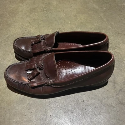 Mocasines vintage de borla de cuero granate Dexter años 80 9,5 años 80 Foto 1 de 4