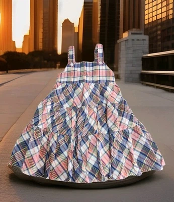 Ralph Lauren Girl Dress Size 5 Multi Colored Sleeveless Fit & Flare 100% Cotton - Image 1 of 4