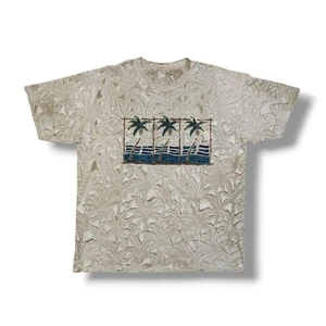 Vintage Islamorada, Florida All Over Palm Tree Print T-Shirt Men's XL - Picture 1 of 9