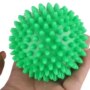 GREEN 7.5cm PVC Spiky Hard Massage Ball Trigger Point Sport Hand Foot Pain DY - Picture 1 of 5