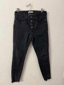 Madewell Damen 9" High-Rise Skinny Jeans Größe 27 Schwarz Denim - Bild 1 von 7