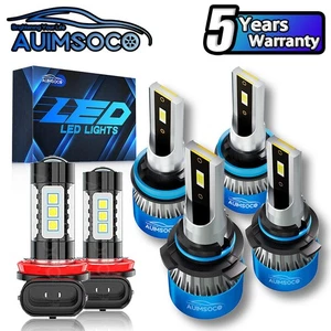 For Toyota Venza 2009-2015 6000K LED Headlights&Fog Light Bulbs Kit Bright Lamp - Foto 1 di 23