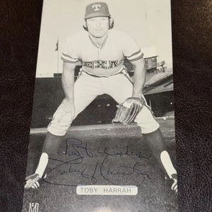 Toby Harrah Autographed Signed J.D. McCarthy Postcard Texas Rangers BAS Beckett - Picture 1 of 4