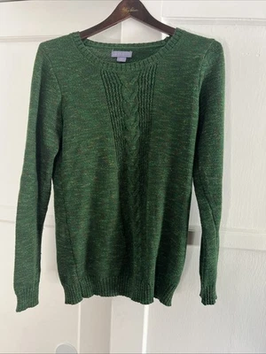 Laura Scott Knit Sweater Women’s Size Medium Green Long Sleeve Round Neck - Image 1 of 3