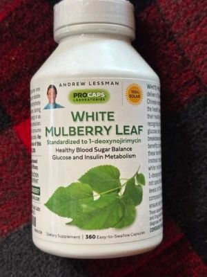 Andrew Lessman White Mulberry Leaf 360 Capsules Exp. 11/30/2025 - Image 1 of 4