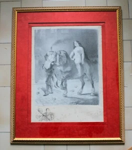 Original Lithographie von Adolphe Léon Willette der Stolz (1916) nummeriert signiert - Bild 1 von 3