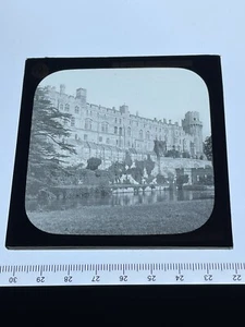 Warwick Castle From The River. Magic Lantern Slide Photo England Scenery - Foto 1 di 4
