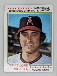 1978 Topps Nolan Ryan Record Breaker #6 EX - EX MT - Picture 1 of 2