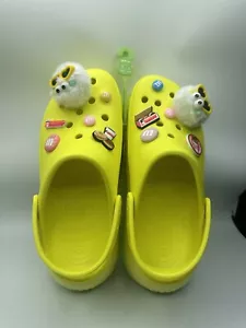 NUEVO Zueco Crocs Classic Mega Crush - Acidez MUJER TALLA 9 PERSONALIZADO JIBBITZ - Imagen 1 de 8