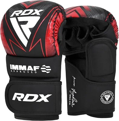 RDX IMMAF Approved Sparring Grappling Gloves Ventilated Open Palm MMA Gloves - Image 1 of 4