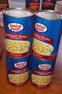 Garbanzo Beans / Chickpeas by American Beauty 15 Ounce Cans (Pack of 4) Exp 2025 - Picture 1 of 2