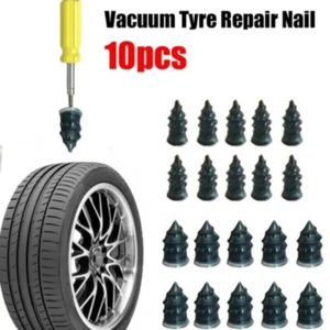 10x Car Tubeless Vacuum Tyre Puncture Repair Kit Screw Nails Tire Patch Plug Fix - Picture 1 of 4