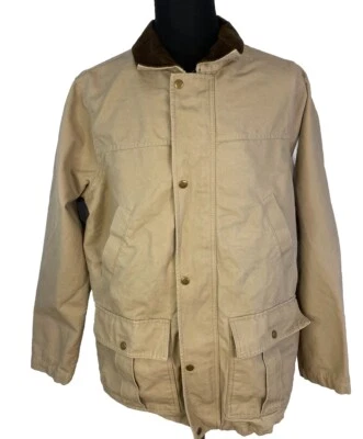 Abrigo de Granero Lands' End Para Hombres Grande Doble Cremallera Completa Tareas Chaqueta Cuello Pana Foto 1 de 4