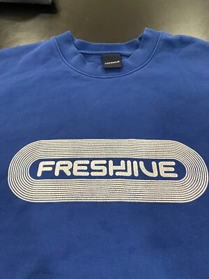 Freshjive Pill Logo Blue Sweatshirt Crewneck Pullover Skate Streetwear y2k - Image 1 of 4