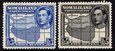 SOMALILAND PROT. 19378 3r & 5r, SG 103/104, como nuevo NH, CAT. 75€ Foto 1 de 2