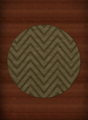 Green Transitional Hand Hooked Stripes Chevrons Zig Zags Area Rug Striped DV4 - Image 1 of 2