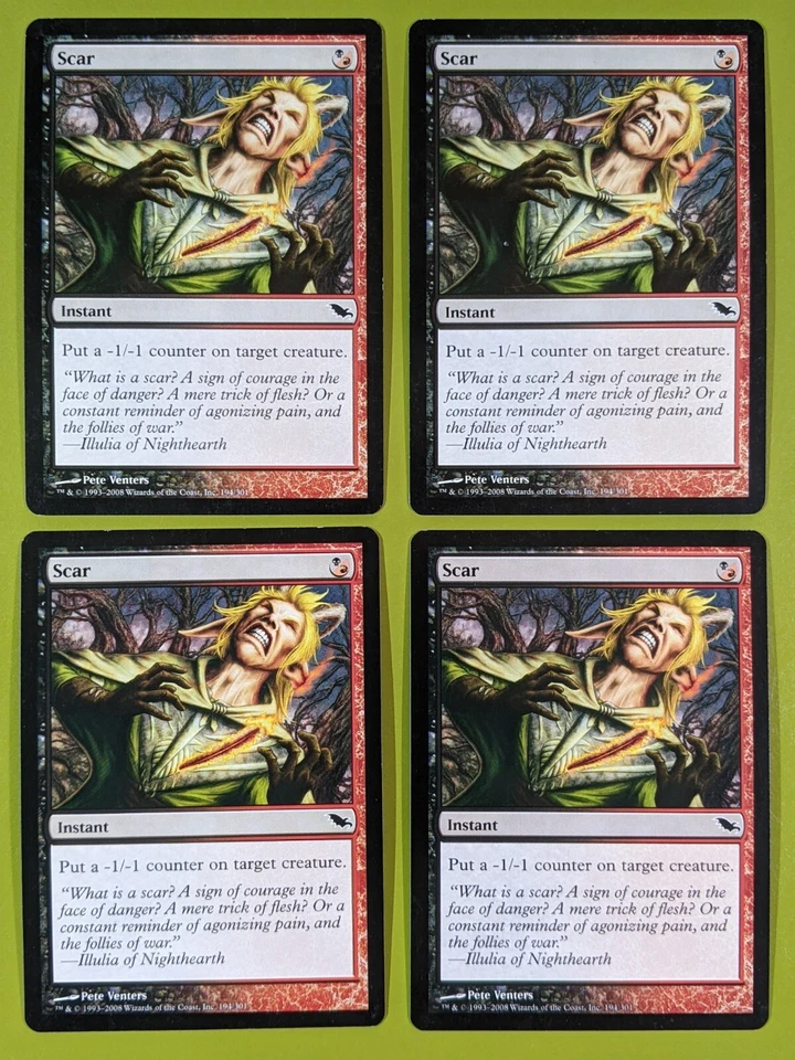 Scar x4 Shadowmoor 4x Playset Magic the Gathering MTG  - Image 1 of 1