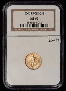 2006 G$5 1/10 oz Gold American Eagle - Tenth Ounce - NGC MS 69 - SKU-G3079 - Picture 1 of 4