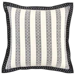 Black Ivory Alternate Striped Throw Pillow - Picture 1 of 2