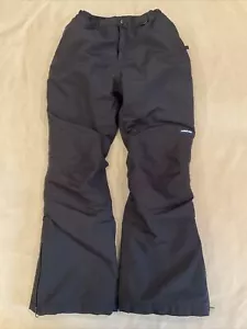 Lands end Kids 12 black snowpants boys girls reinforced knee Zipper Pockets - Picture 1 of 5