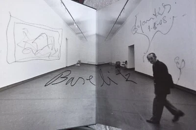 Georg Baselitz signiert Benjamin Katz Zeichnung Bildband Unterschrift Autogramm - Bild 1 von 4