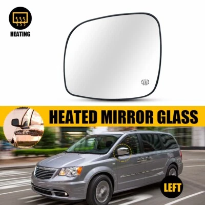 Espejo de vidrio lado del conductor con placa de respaldo para Dodge Grand Caravan 2008-2019 Foto 1 de 4
