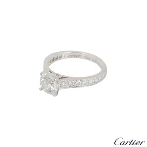 CARTIER 2.47 Carat Round Brilliant G VVS1 Diamond Platinum Engagement Ring - Picture 1 of 9