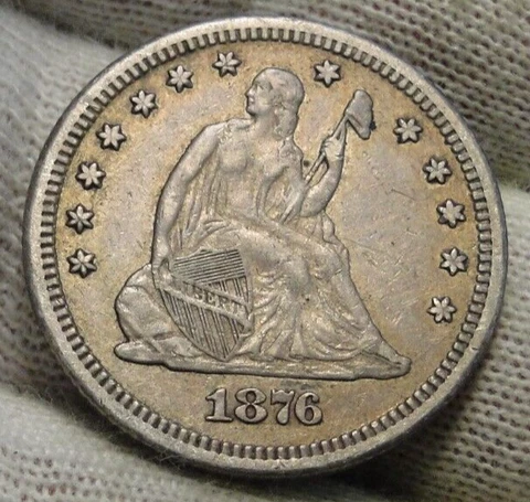 1876CC Seated Liberty Quarter Cover
