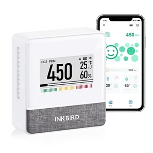 INKBIRD Bluetooth Air Quality Monitor CO2 Detector Home Temp Humidity Reader C/F - Picture 1 of 10