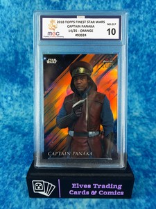 Star Wars Finest Orange #17 Captain Panaka 14/25 MGC 10 Graded Card Topps 2018