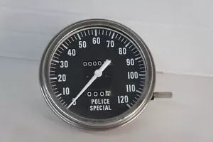 Police Special Speedometer w/ 1:1 Ratio for Harley Davidson 4" NOS Custom Chrome - Picture 1 of 3