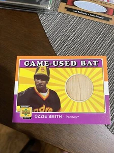 2001 UPPER DECK UD DECADE OZZIE SMITH GIOCO USATO BAT CARD #B-OS - Foto 1 di 2