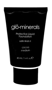 Glo Minerals Oil Free Protective Liquid Foundation (Cocoa Medium) 1.4 oz / 40 ml - Picture 1 of 5