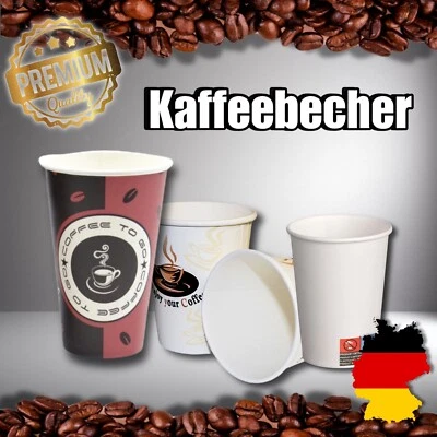 1000 x Premium Kaffeebecher - Pappbecher. Automatenbecher  180ml, 200ml, 300ml - Bild 1 von 4