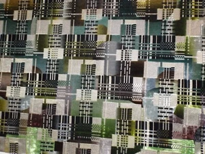 DESIGNERS GUILD CHANDIGARH AQUA GEOMERTISCHES MUSTER SAMT 58" x 41" 1m47cm x 1m4c - Bild 1 von 4