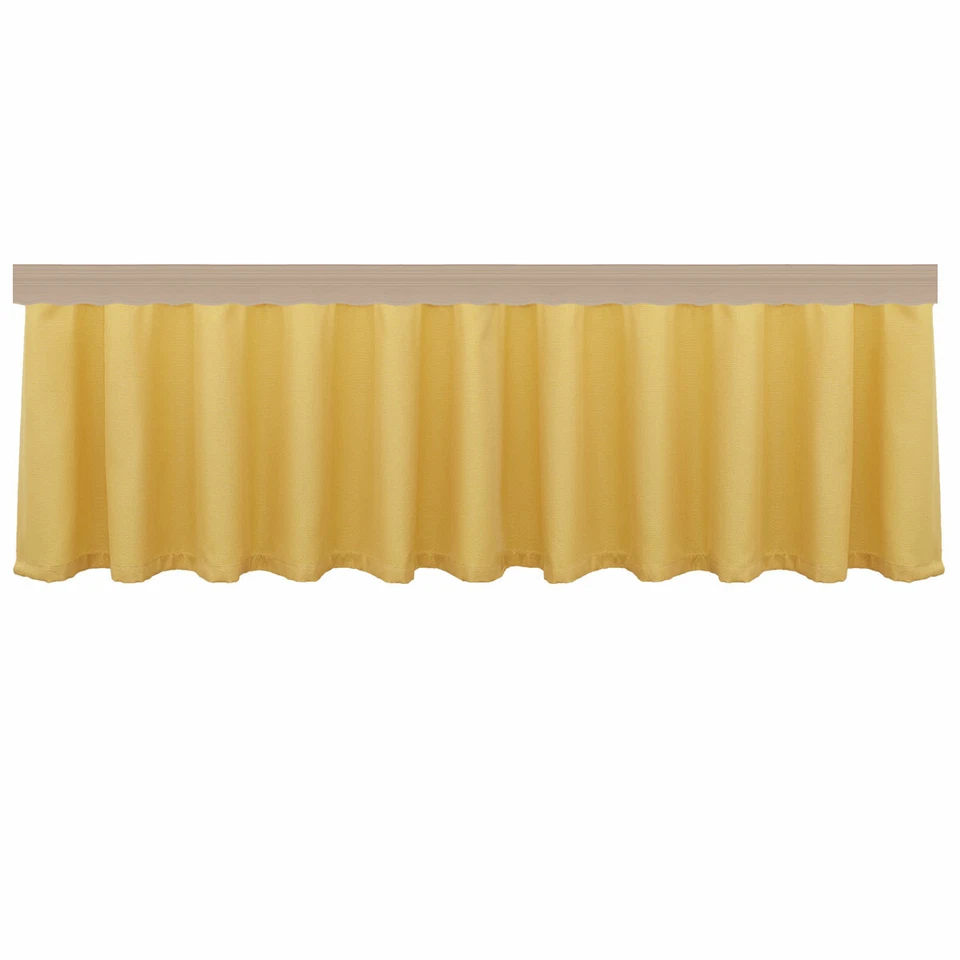 Querbehang Fanni in gelb uni mit Reihband Landhaus Fensterdeko 40 cm hoch - Bild 1 von 4