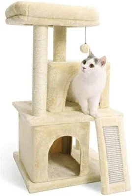 33'' Cat Tree Multi-Level Activity Cat Tower with Sisal  Posts for Adult Cats - Image 1 of 4