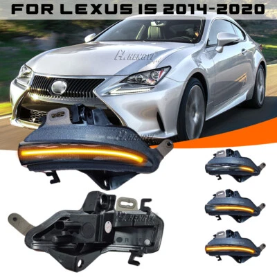 2PCS For 2015-2020 Lexus RC200t RC300h RC-F Dynamic LED Mirror Turn Signal Light - Image 1 of 4