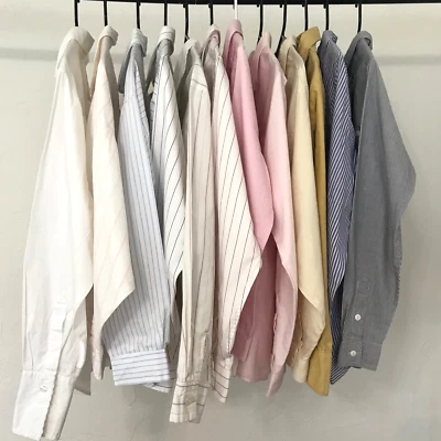 Lot Women's Vintage Button Up Shirts Striped Oversized Oxford Chambray 80s-90s - Image 1 of 4