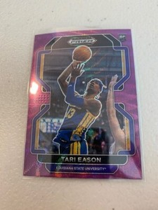 2022 Prizm Draft Picks TARI EASON Rockets LSU PURPLE WAVE ROOKIE REFRACTOR