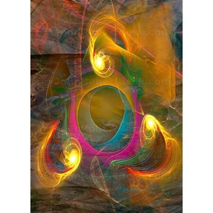 Tarjeta de arte ACEO impresión abstracta (2,5" x 3,5") triángulo eterno - firmada por artista - Imagen 1 de 7
